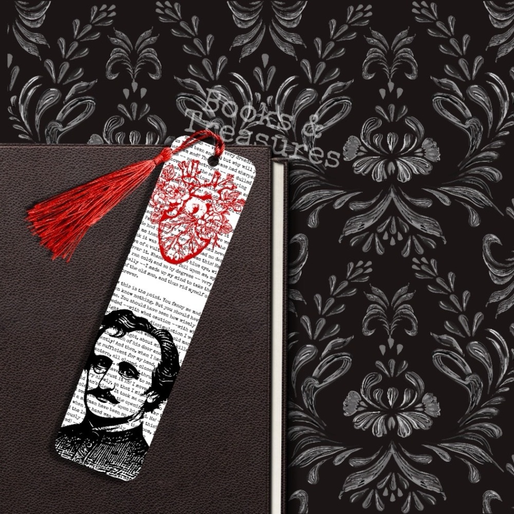 Tell Tale Heart Metal Bookmark Handmade